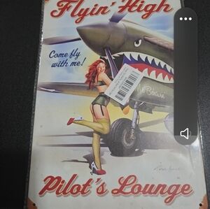Pilots Lounge wall tin